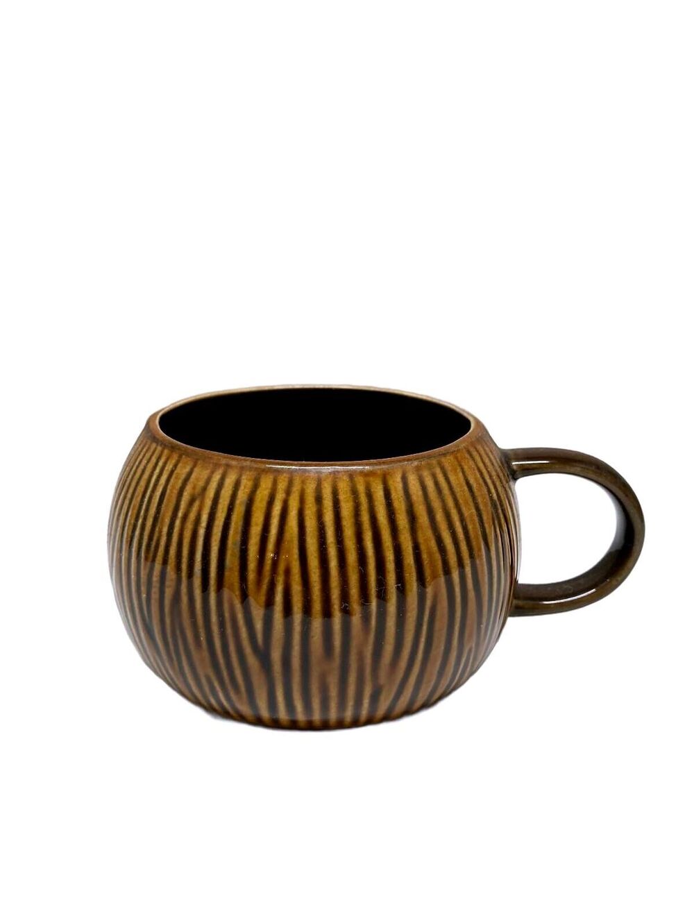 STARBUCKS Tiki Coconut Brown Stacking Mug 12 oz. - Preowned